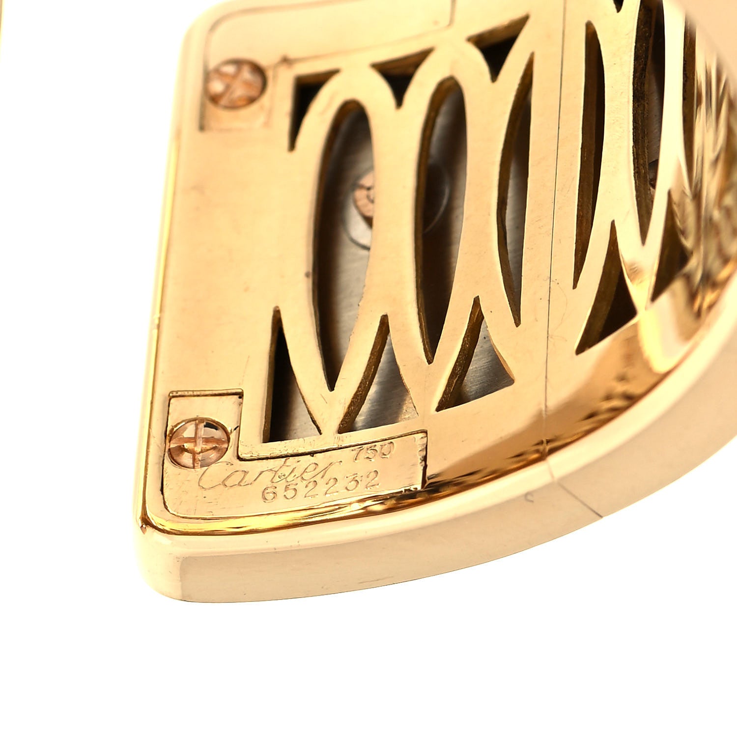 Cartier 18K Yellow Gold Emerald Elephant Cuff Bracelet 4 of 4