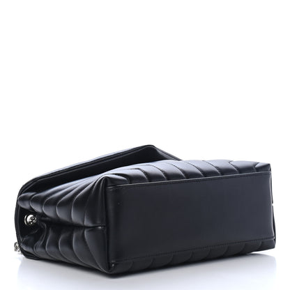 Saint Laurent Calfskin Y Quilted Monogram Small Loulou Chain Satchel Black 3 of 4