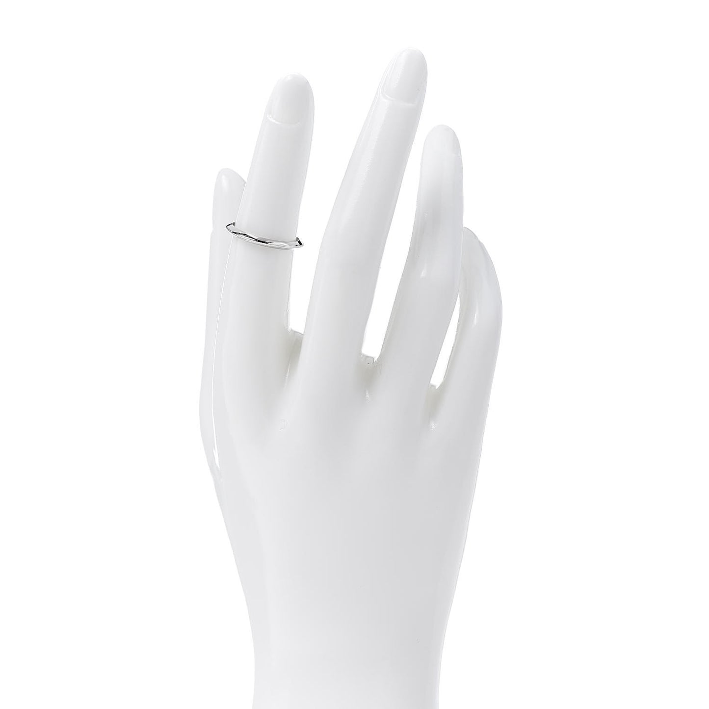 Platinum 2mm Knife Edge Band Ring 51 5.75