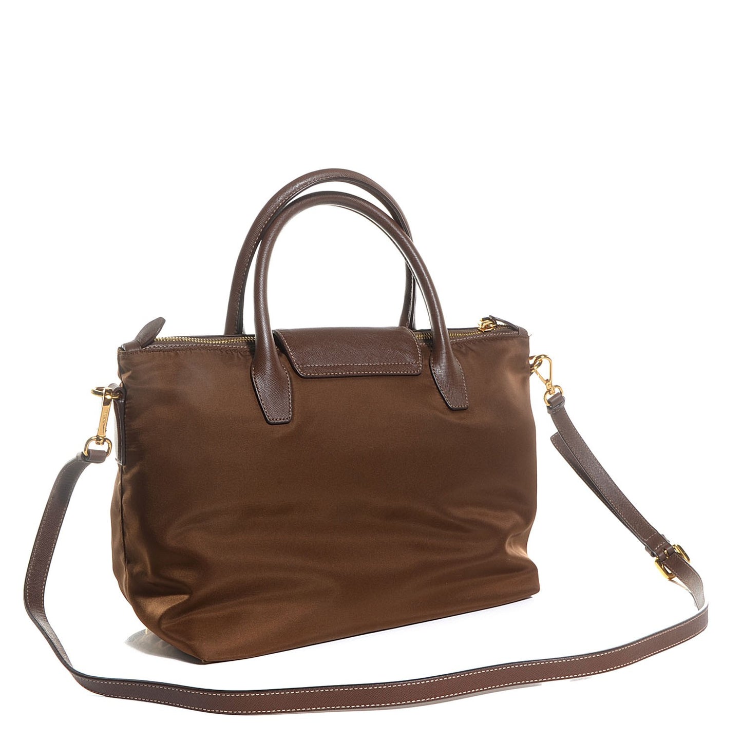 Saffiano Tessuto Nylon Tote Corinto