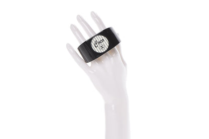 Chanel Resin Coco Cuff Black White 2 of 6