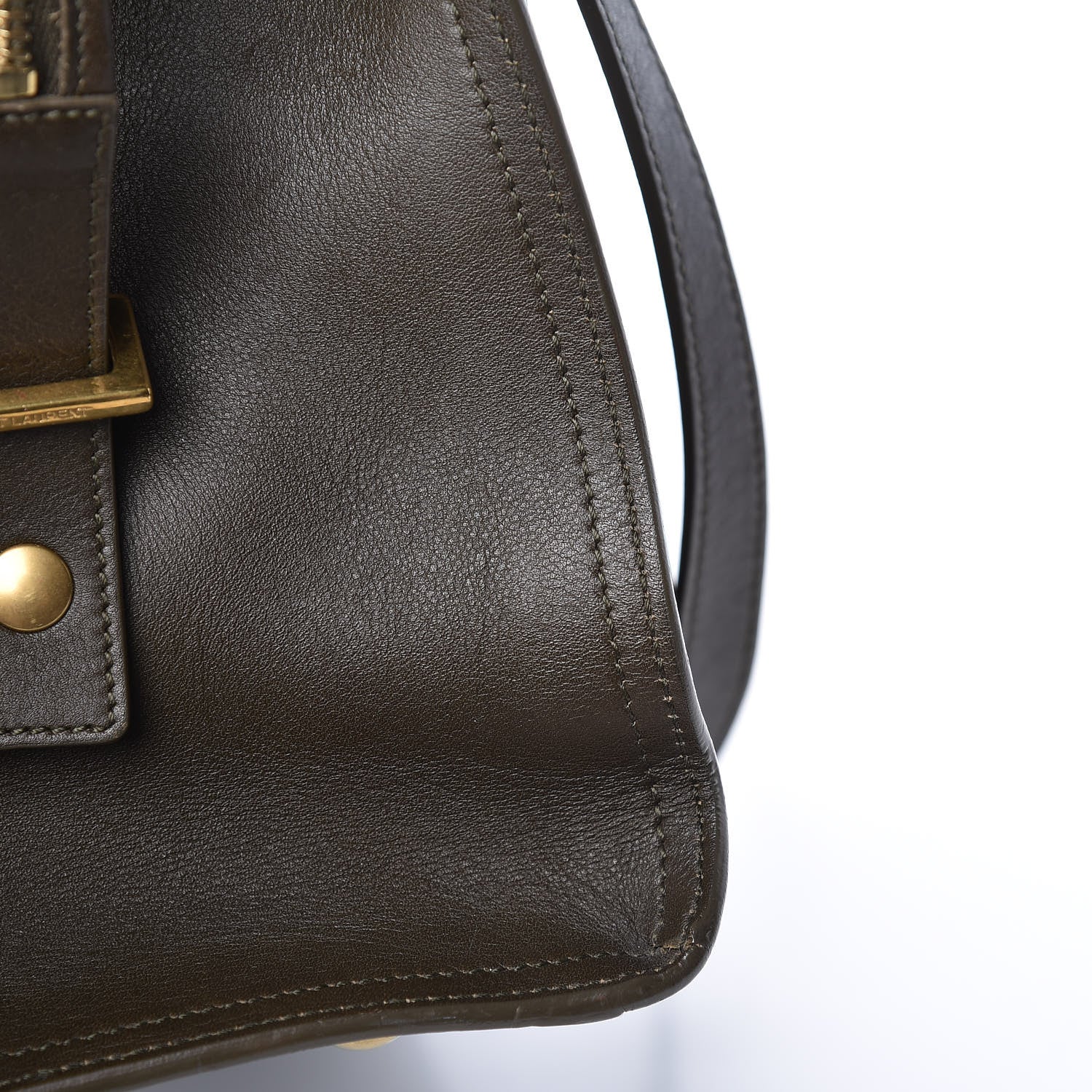 Saint Laurent Calfskin Small Classic Y Cabas Green 9 of 18