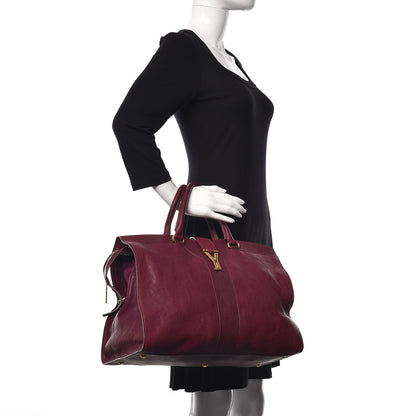 Saint Laurent Sheepskin Large Cabas ChYc Black Cherry 2 of 15
