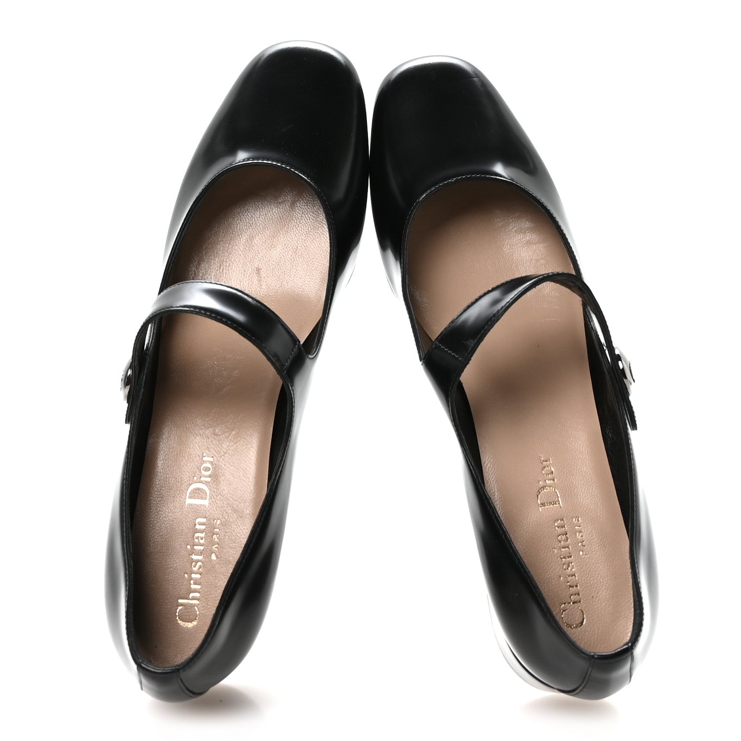 Christian Dior Brushed Calfskin Uniform 30mm Pumps 38 Black 2 of 9