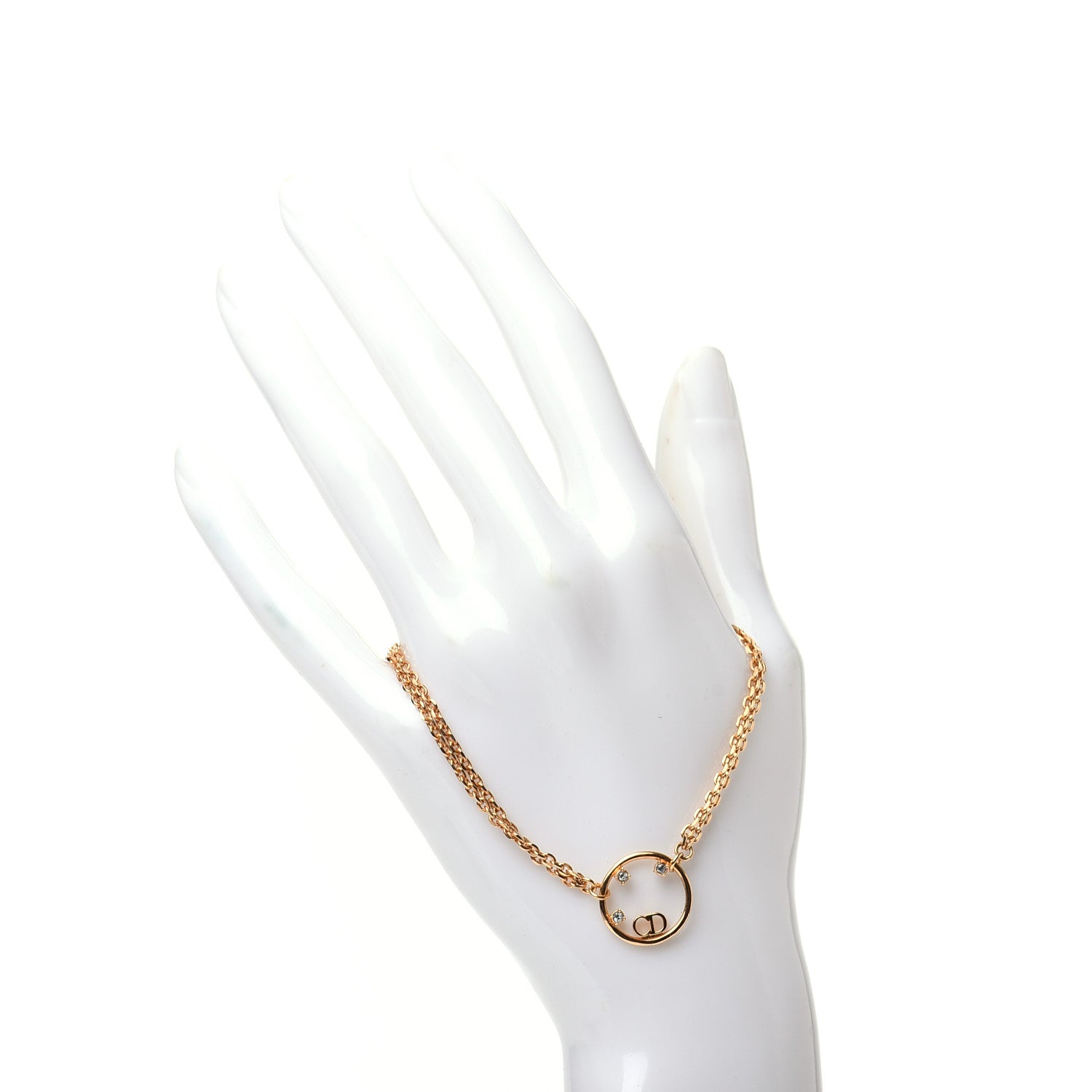 Christian Dior Metal Crystal Bracelet Gold 2 of 3