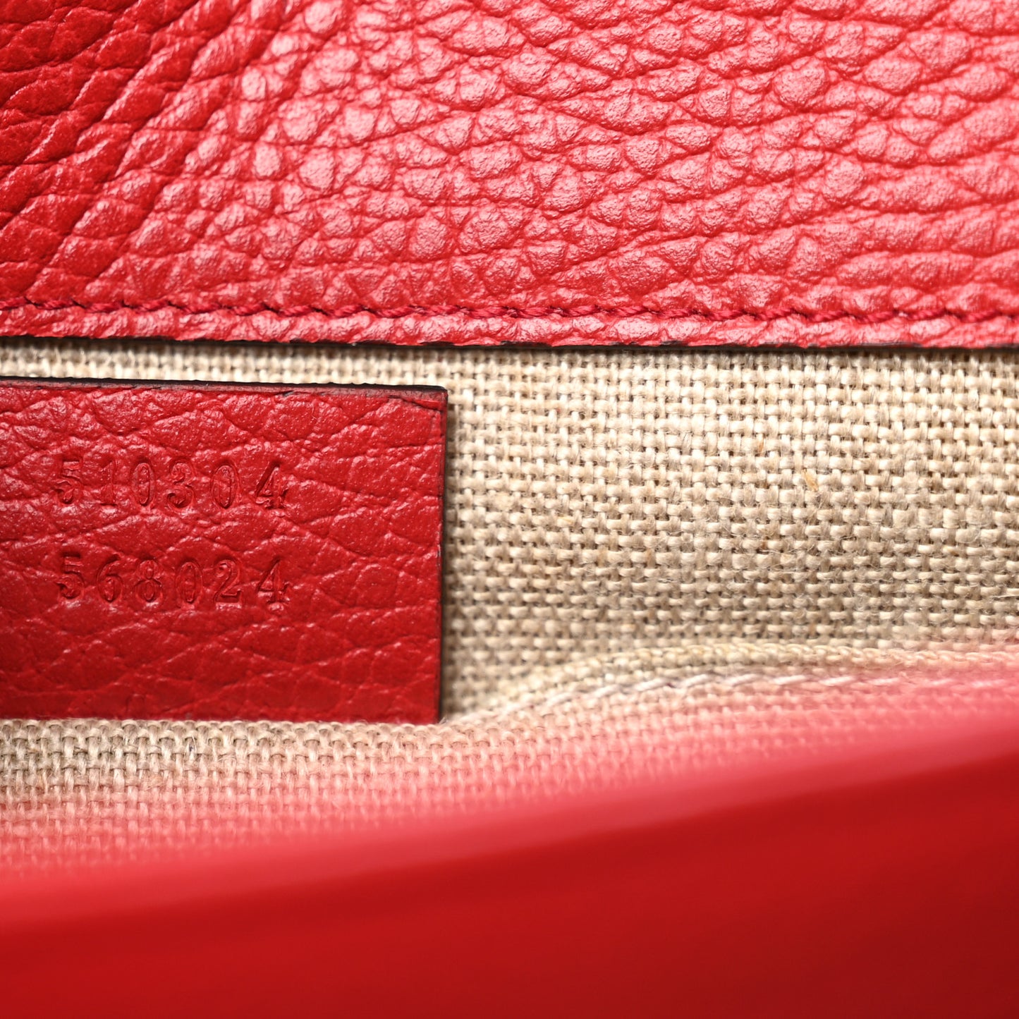 Dollar Calfskin Small Interlocking G Shoulder Bag Red
