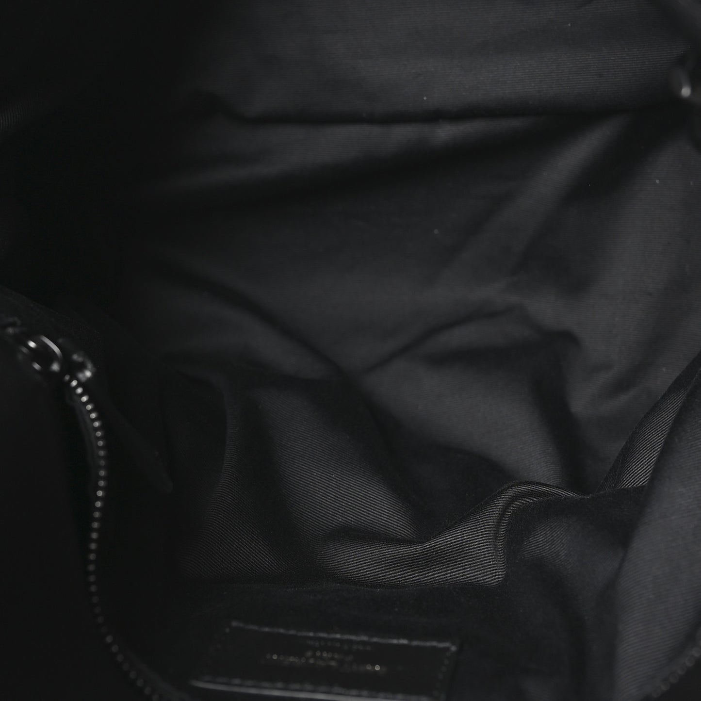 Lambskin Quilted Monogram Monochrome Medium Loulou Puffer Chain Satchel Black