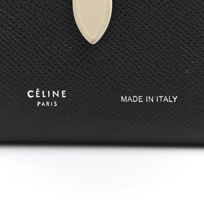 Celine Grained Calfskin Medium Multifunction Strap Wallet Black Chalk 6 of 11