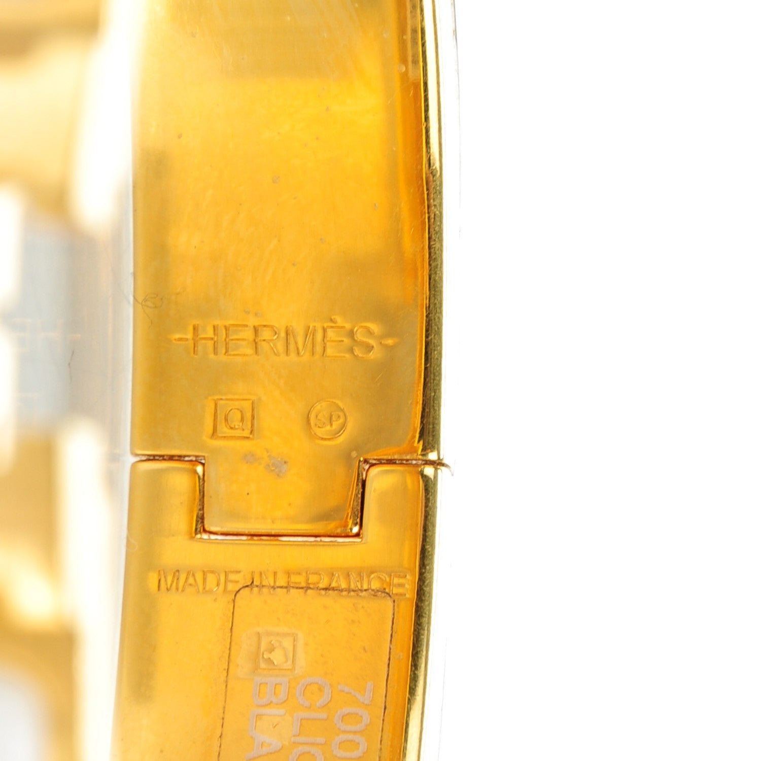 Hermes Enamel Narrow Clic Clac H Bracelet GM White 4 of 5