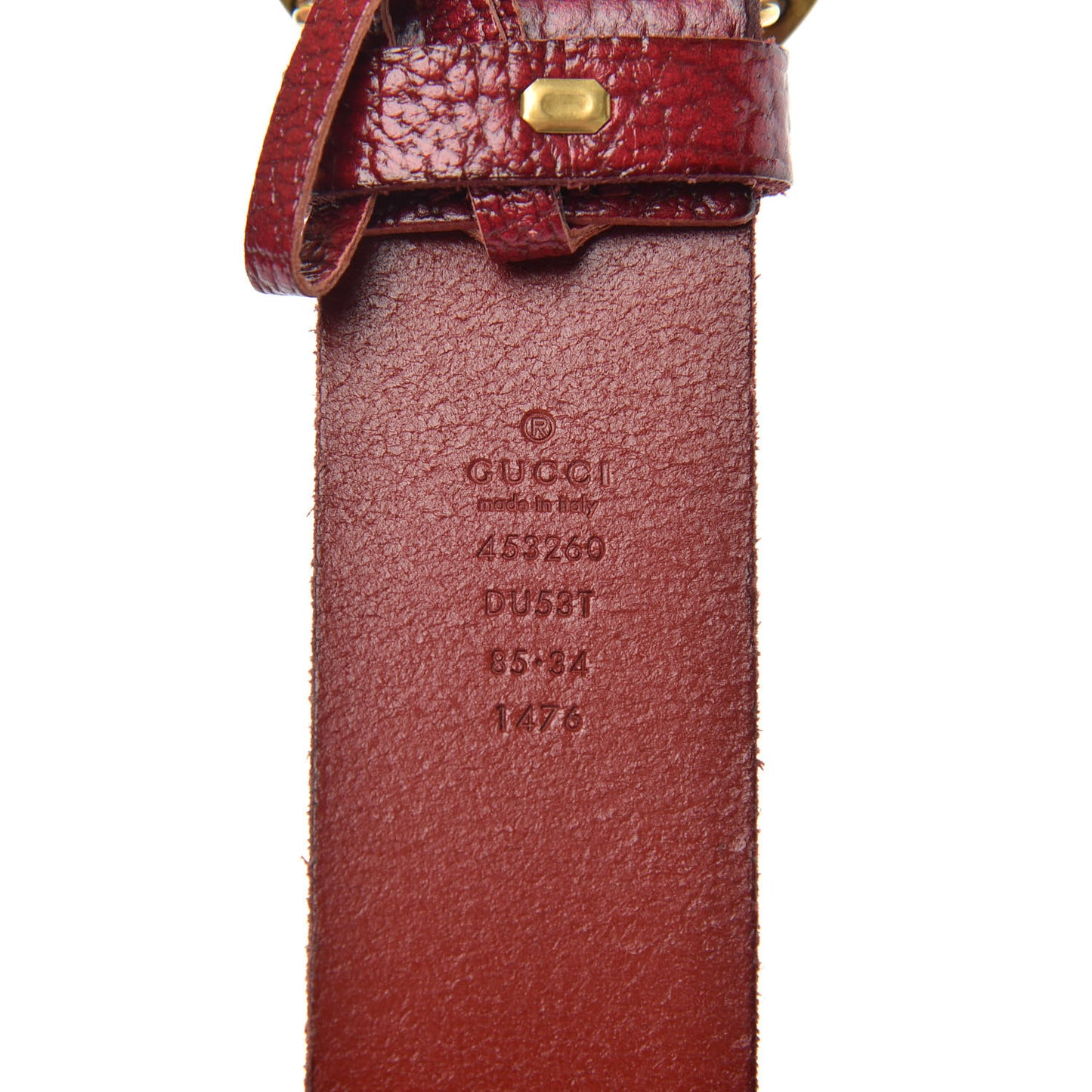 Cuoio Tusk Lavato Pearl Double G 40mm Belt 85 34 Romantic Cerise Cream