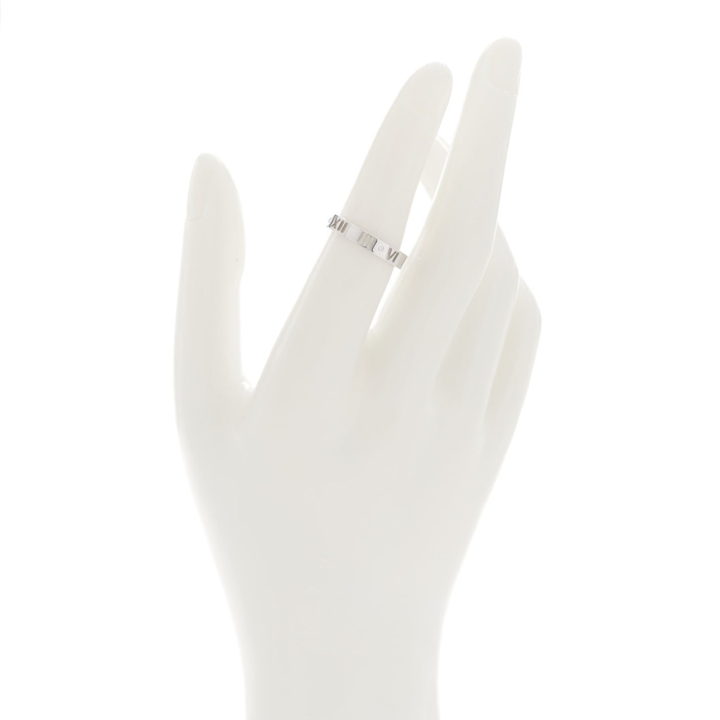 18K White Gold Diamond Atlas Pierced Ring 51 5.75