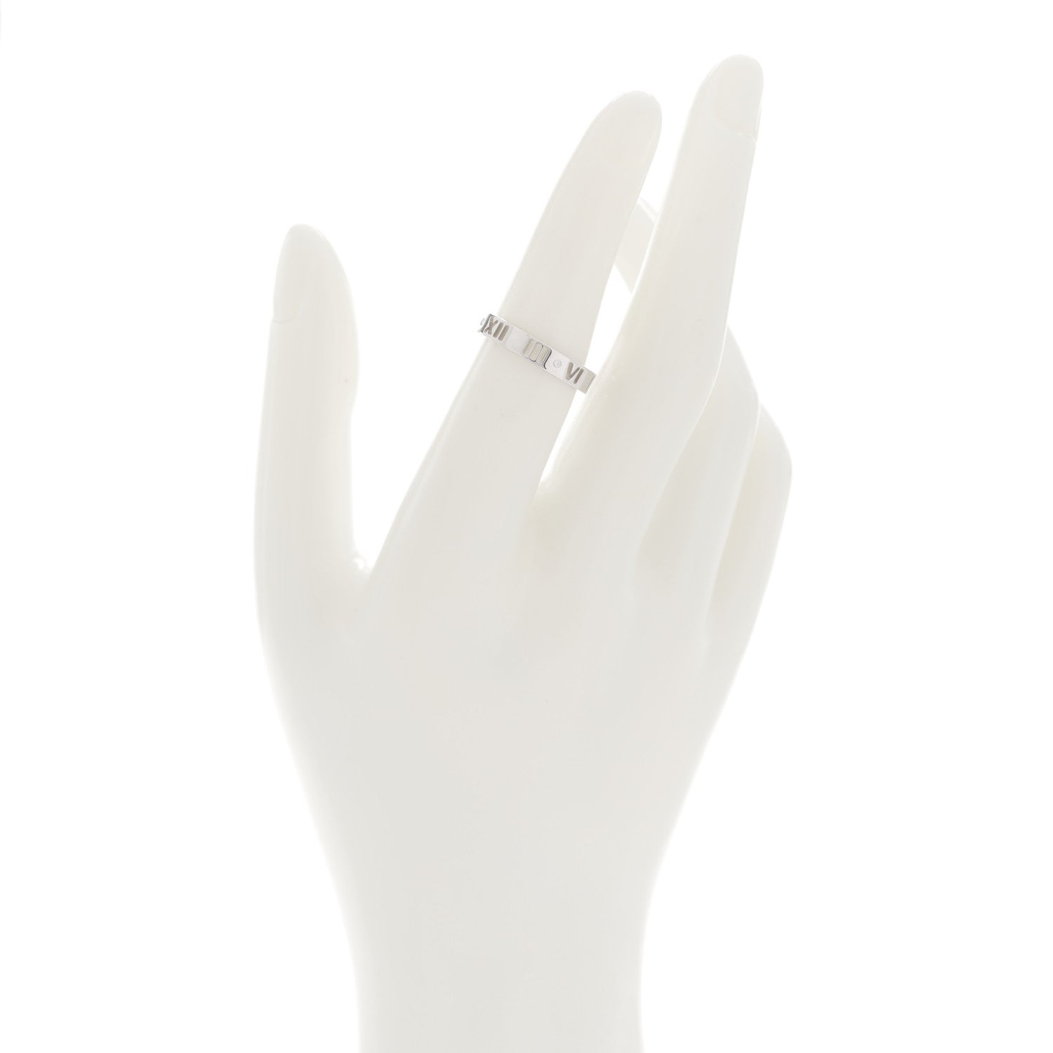 Tiffany 18K White Gold Diamond Atlas Pierced Ring 51 5.75 2 of 4