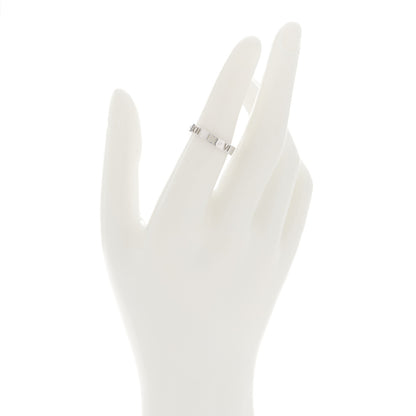Tiffany 18K White Gold Diamond Atlas Pierced Ring 51 5.75 2 of 4