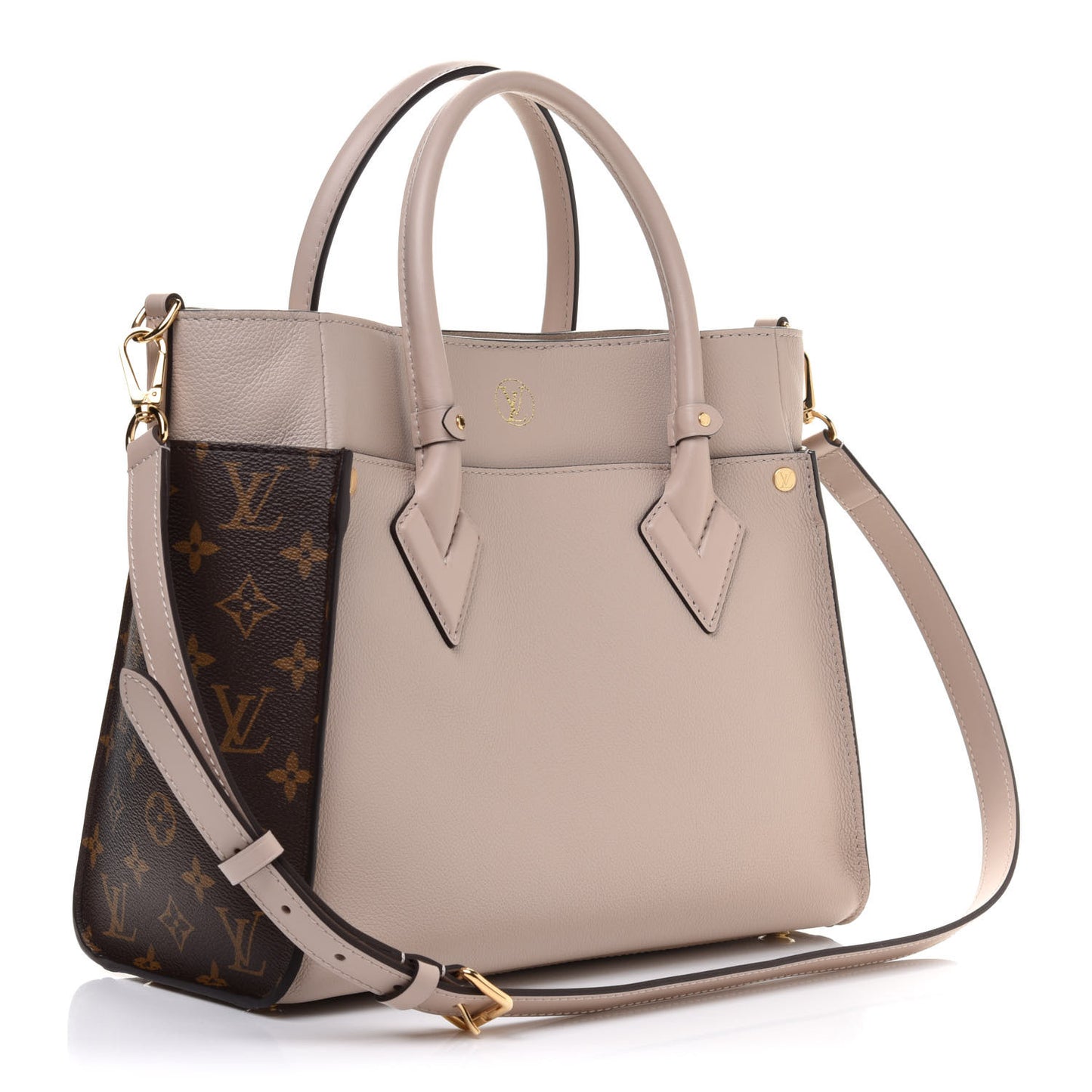 Calfskin Monogram On My Side Greige