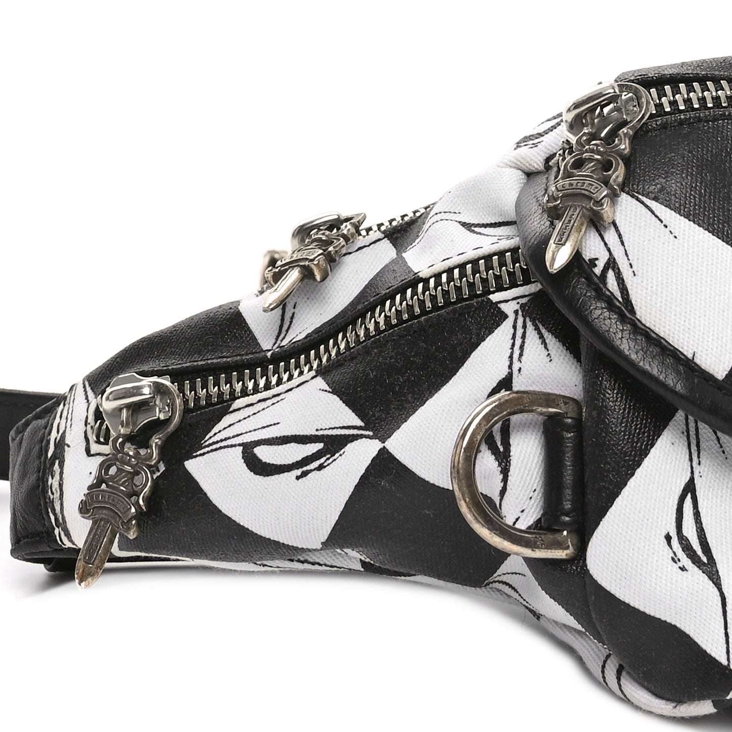 Canvas 99 Eyes Snat Pack Gunslinger Waist Bag Black White