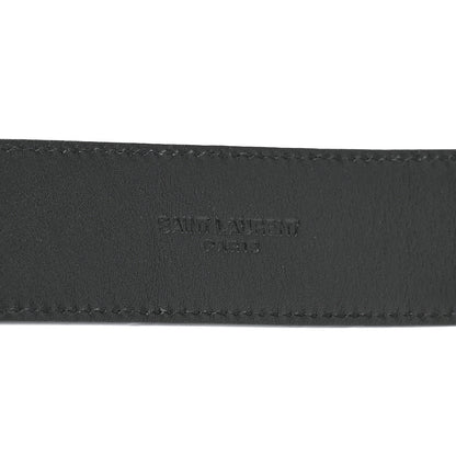 Saint Laurent Lacquered Calfskin La 66 Buckle Belt 85 34 Black 2 of 6