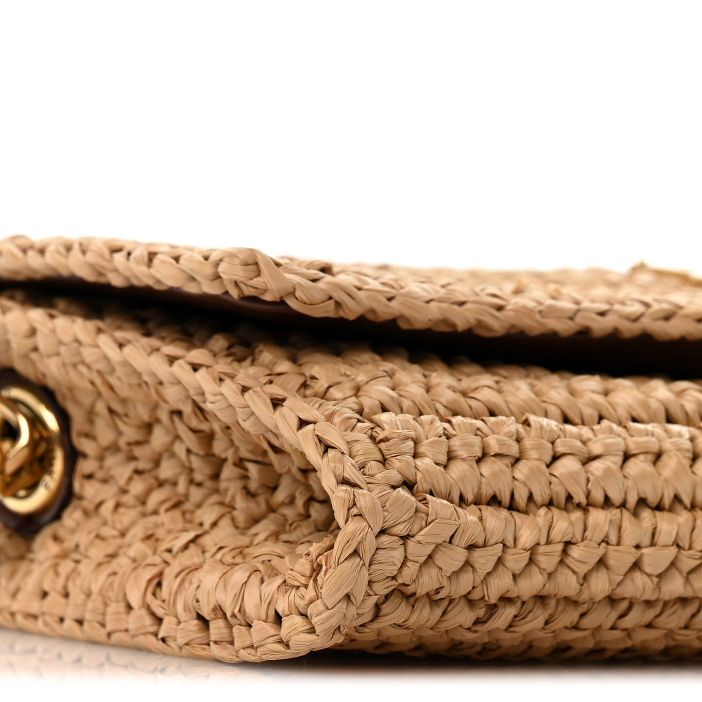 Raffia Monogram Tassel Kate 99 Dark Nude