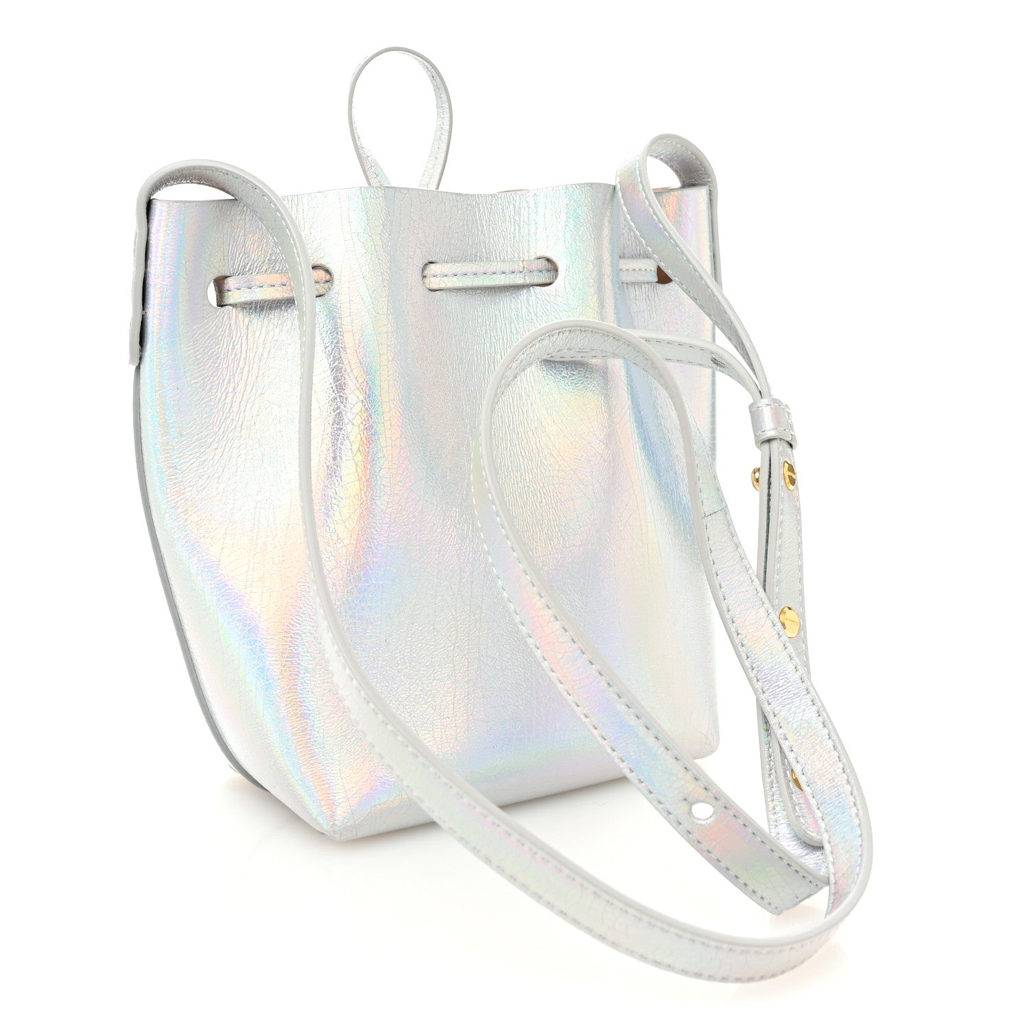 Mansur Gavriel Iridescent Calfskin Mini Mini Bucket Bag Iride 3 of 9