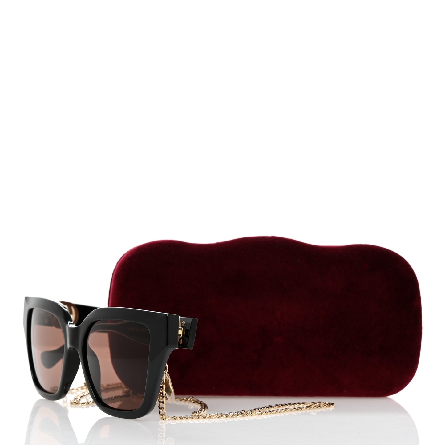 Acetate Square Frame Sunglasses GG1023S Black