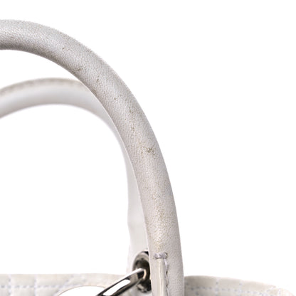 Christian Dior Lambskin Cannage Small Soft Lady Dior White 22 of 25