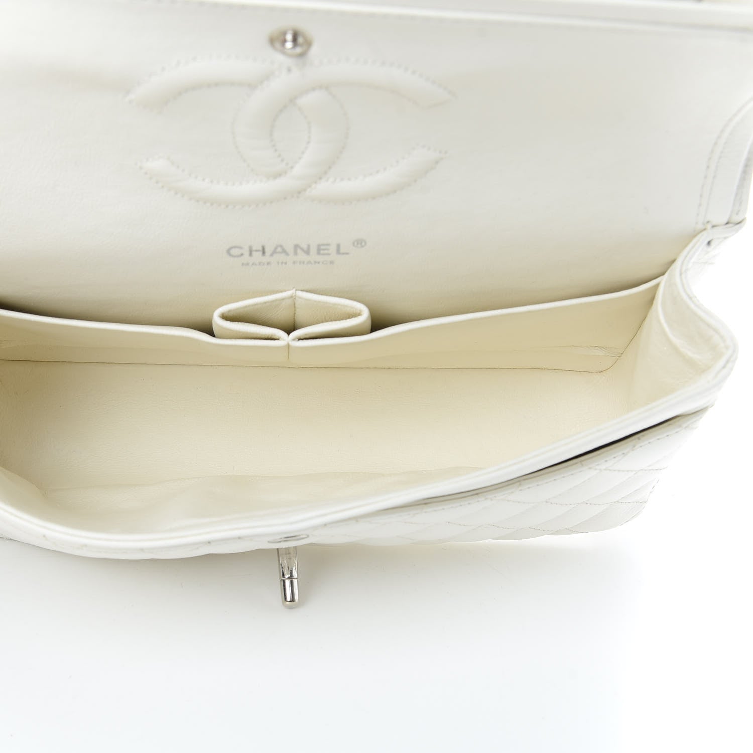 Chanel Caviar Quilted Small Double Flap White 5 of 14
