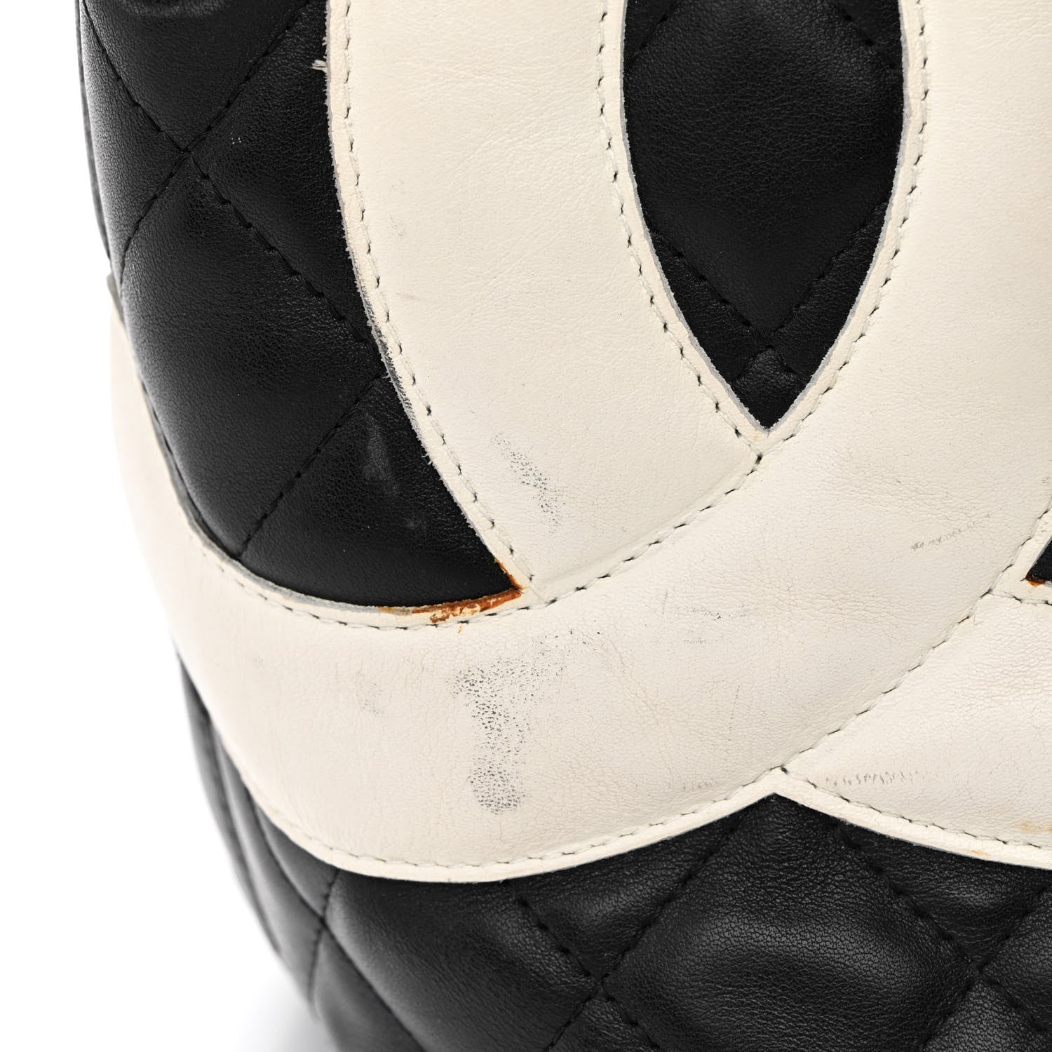 Chanel Calfskin Quilted Large Cambon Tote Black White 11 of 14