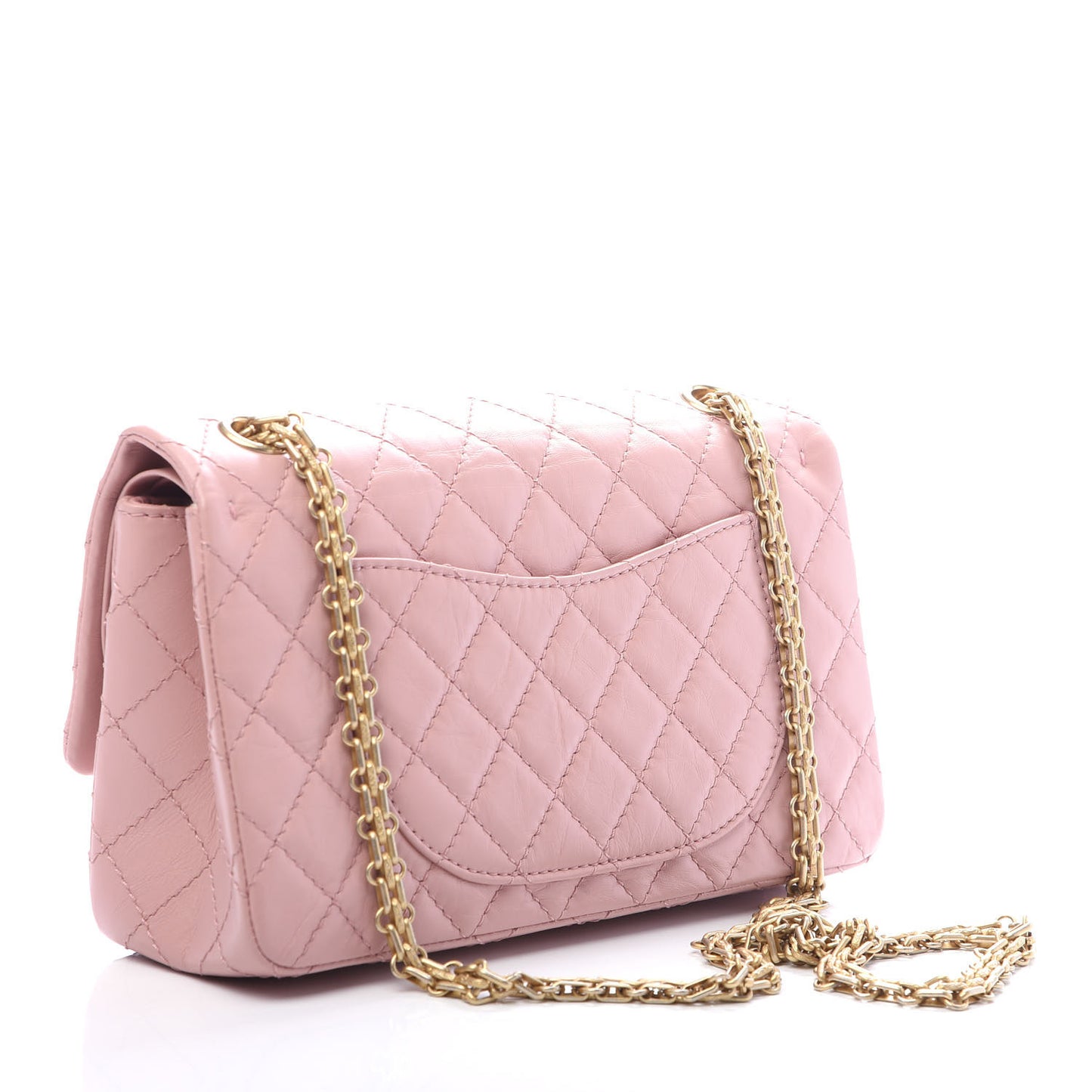 Aged Calfskin Quilted 2.55 Reissue 225 Flap Pink