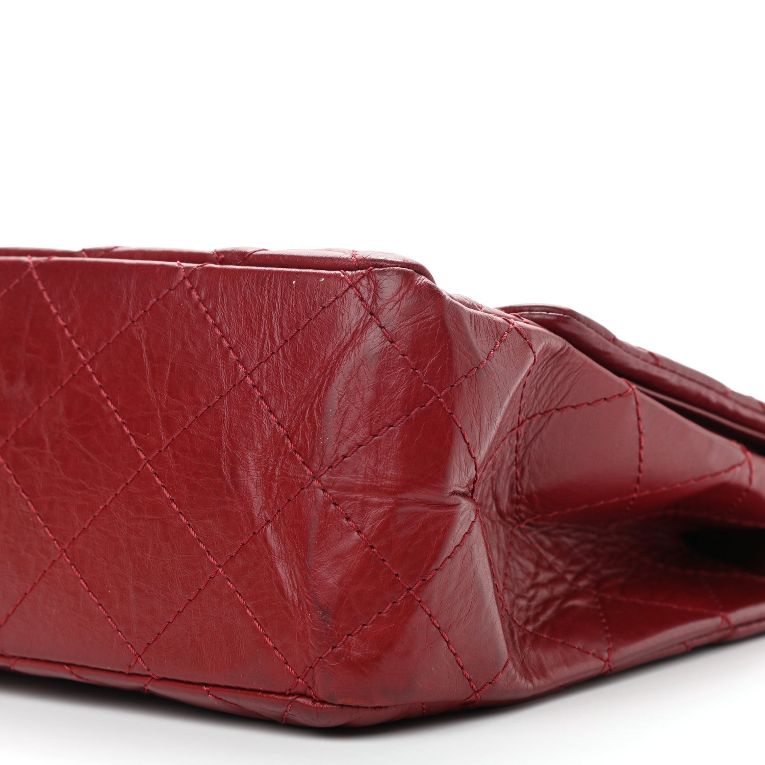 Chanel Aged Calfskin Quilted 2.55 Reissue 227 Flap Red 10 of 14