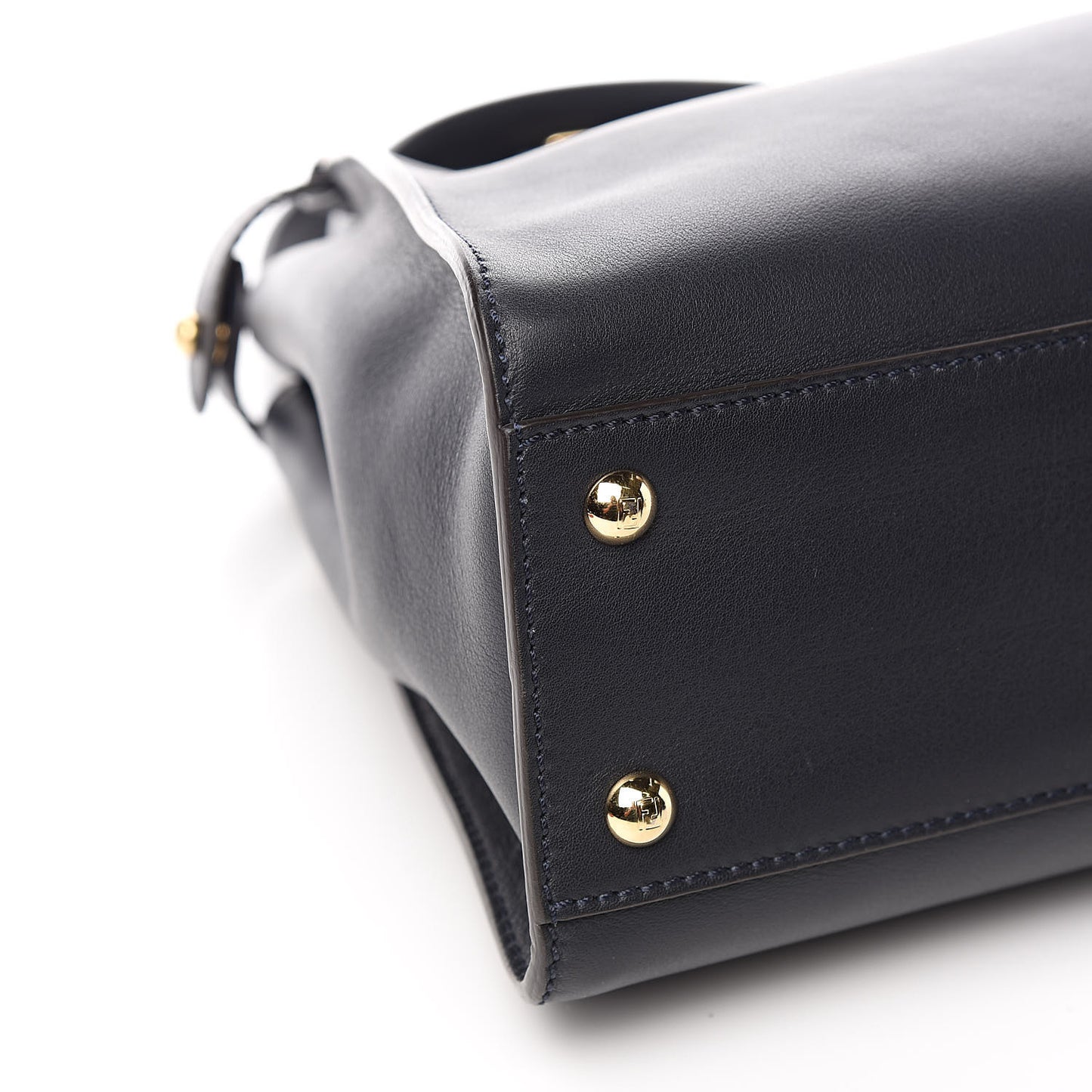 Vitello Seta Shiny Nappa Medium Peekaboo Iconic Satchel Blue Notte Turchese