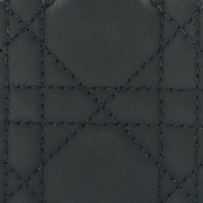 Christian Dior Ultra Matte Calfskin Small Lady Dior Flap Card Holder Black 7 of 11