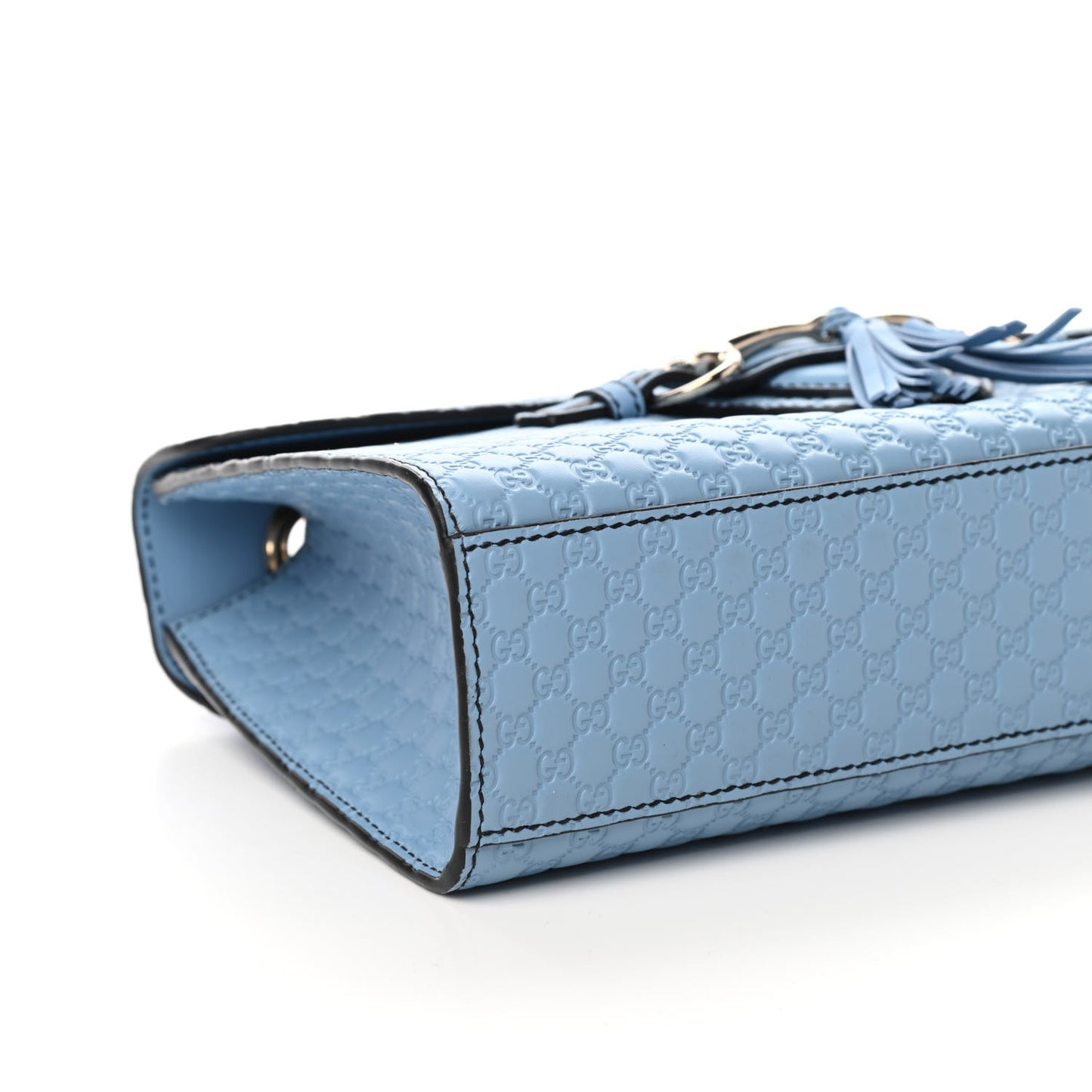 Microguccissima Medium Emily Chain Shoulder Bag Mineral Blue