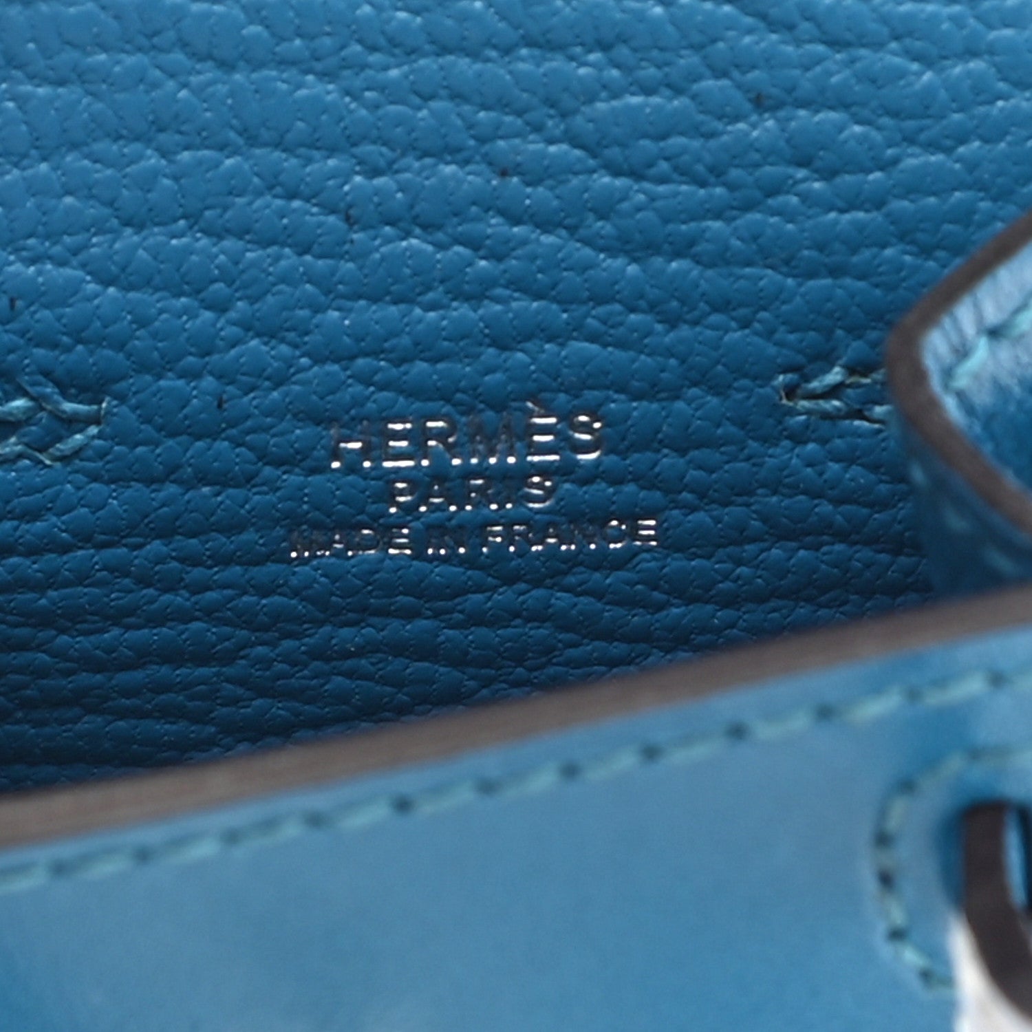 Hermes Tadelakt Chevre Mysore Kelly Quelle Idole Bag Charm Bleu Izmir Jaune Bourgeon Bleu Brume Vert Bosphore 3 of 5