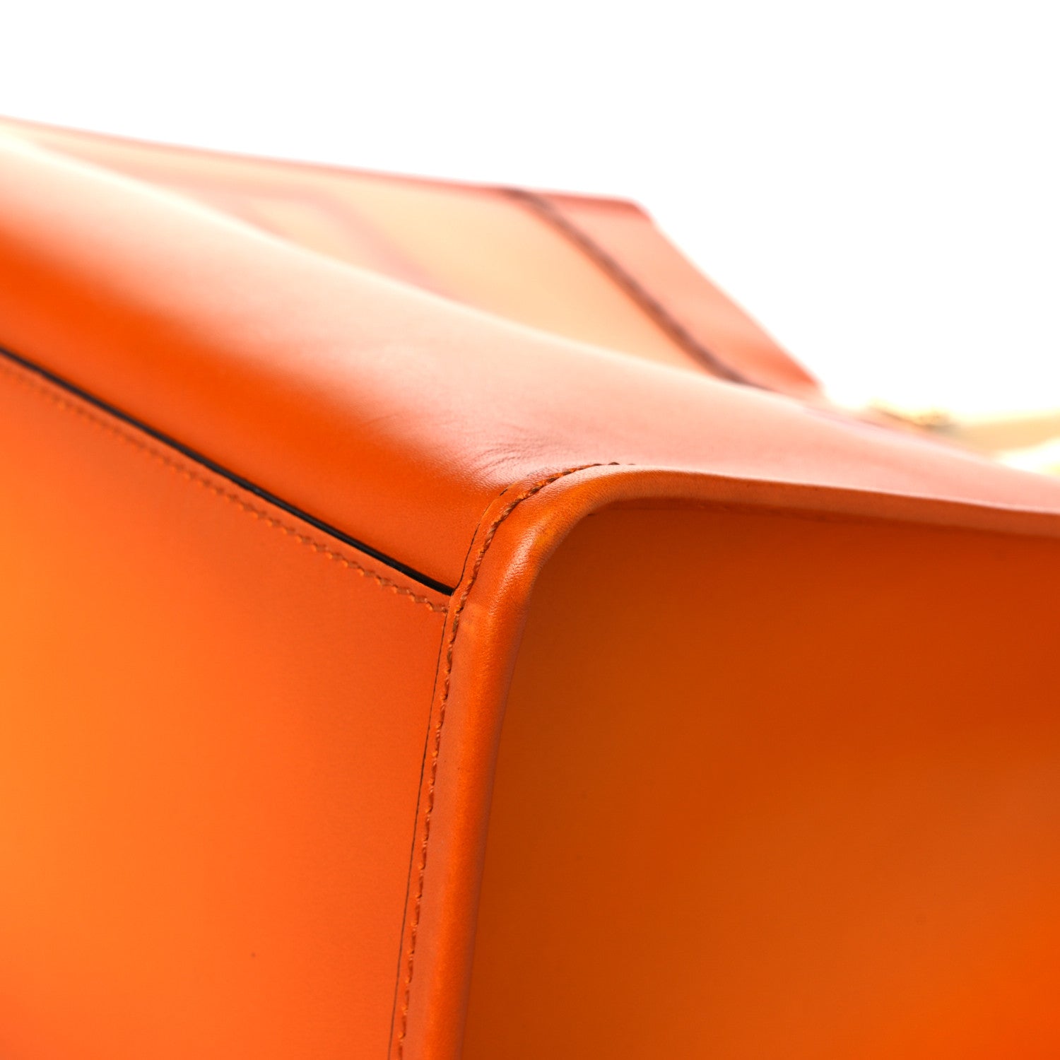 Fendi Vitello King Tamponato Plexiglass Medium Fendi Sunshine Shopper Tote Clementine 9 of 18