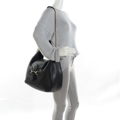 Gucci Pebbled Calfskin Medium Emily Hobo Black 2 of 7