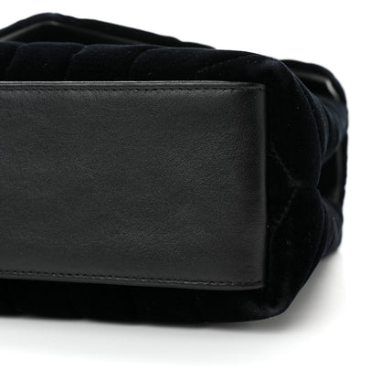 Saint Laurent Velvet Y Quilted Monogram Small Loulou Chain Satchel Black 10 of 10