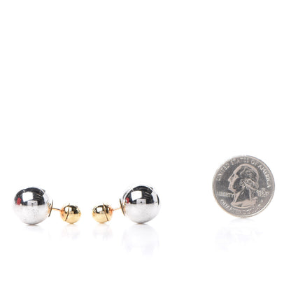 Christian Dior Mise En Dior Tribal Earrings Gold Silver 2 of 5