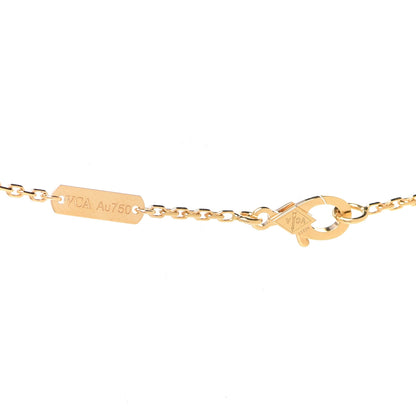 Van Cleef & Arpels 18K Yellow Gold Diamond Vintage Alhambra Pendant Necklace 4 of 6