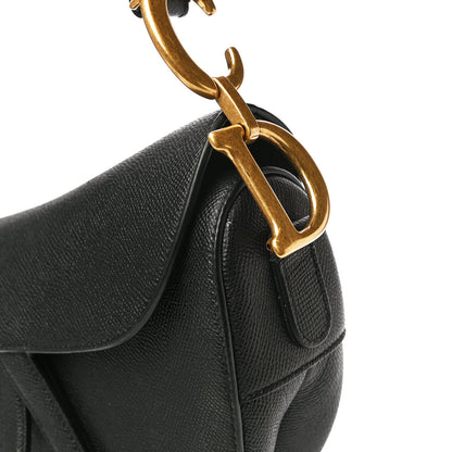 Christian Dior Grained Calfskin Saddle Bag Black 15 of 15
