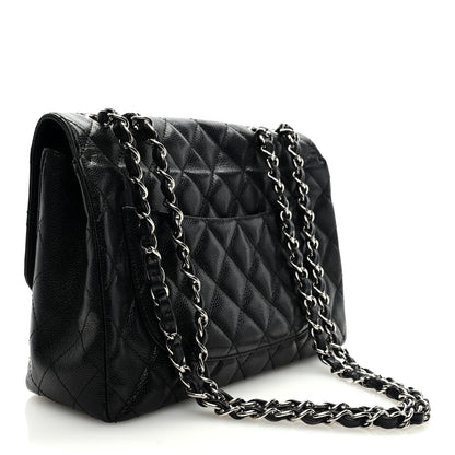 Chanel Caviar Quilted Jumbo Single Flap Black 3 of 8
