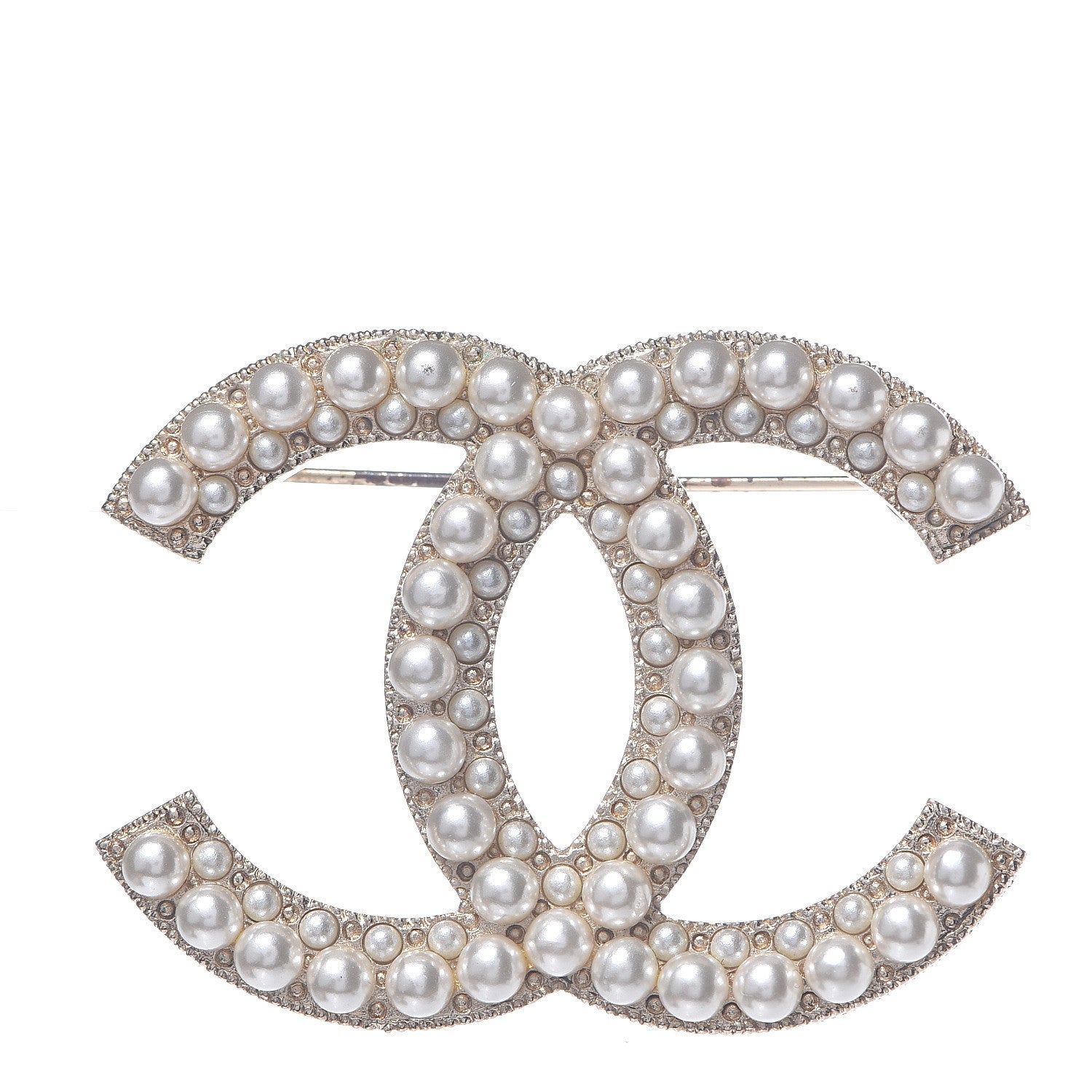 Chanel Pearl CC Brooch Gold 1 of 4