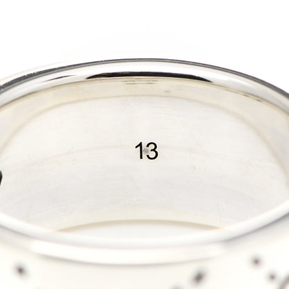 Gucci Sterling Silver GucciGhost Hamlet Skull Band Ring 53 6.25 5 of 7