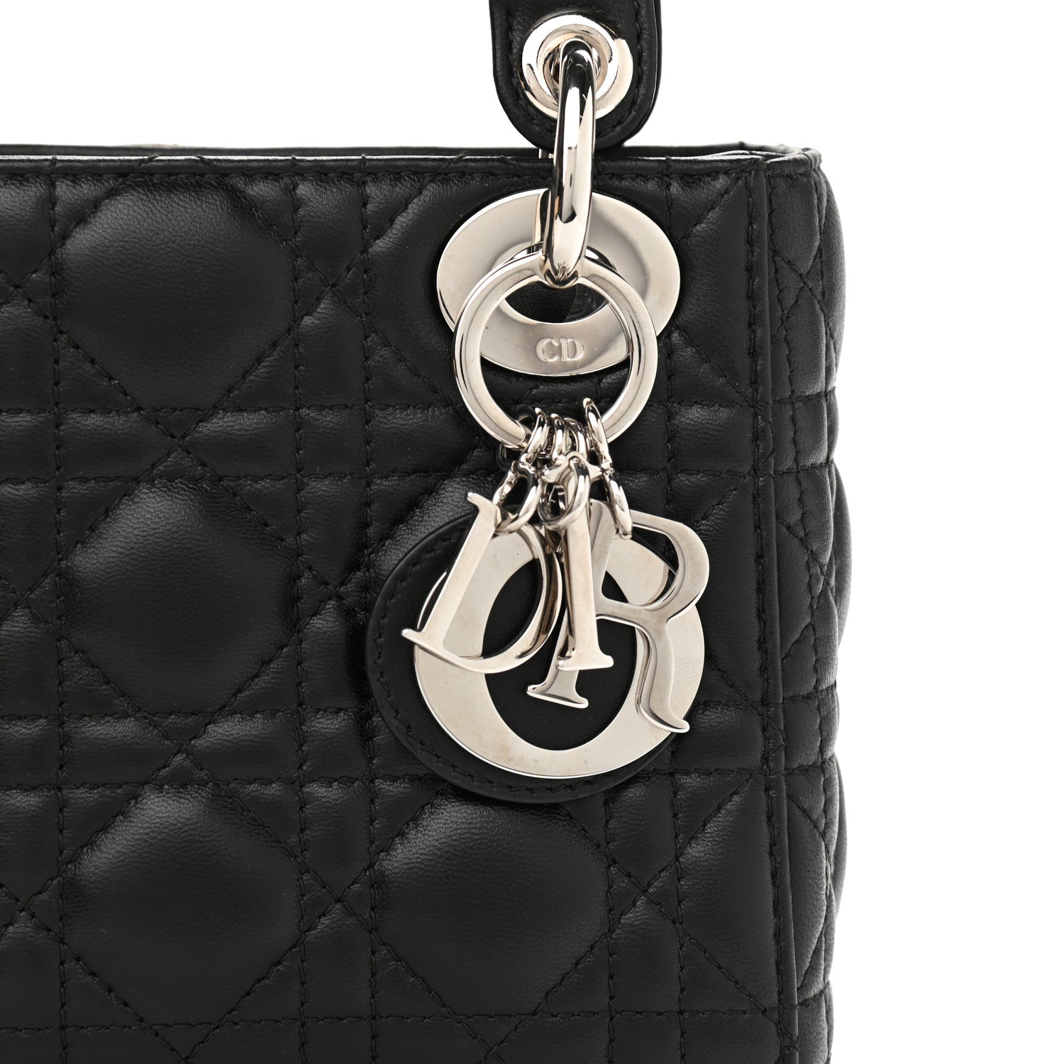Christian Dior Lambskin Cannage Mini Lady Dior Black 8 of 11