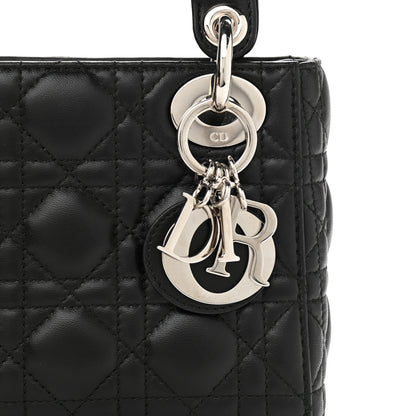 Christian Dior Lambskin Cannage Mini Lady Dior Black 8 of 11