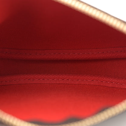 Louis Vuitton Damier Ebene 2019 Christmas Animation Mini Pochette Accessories Red 5 of 11