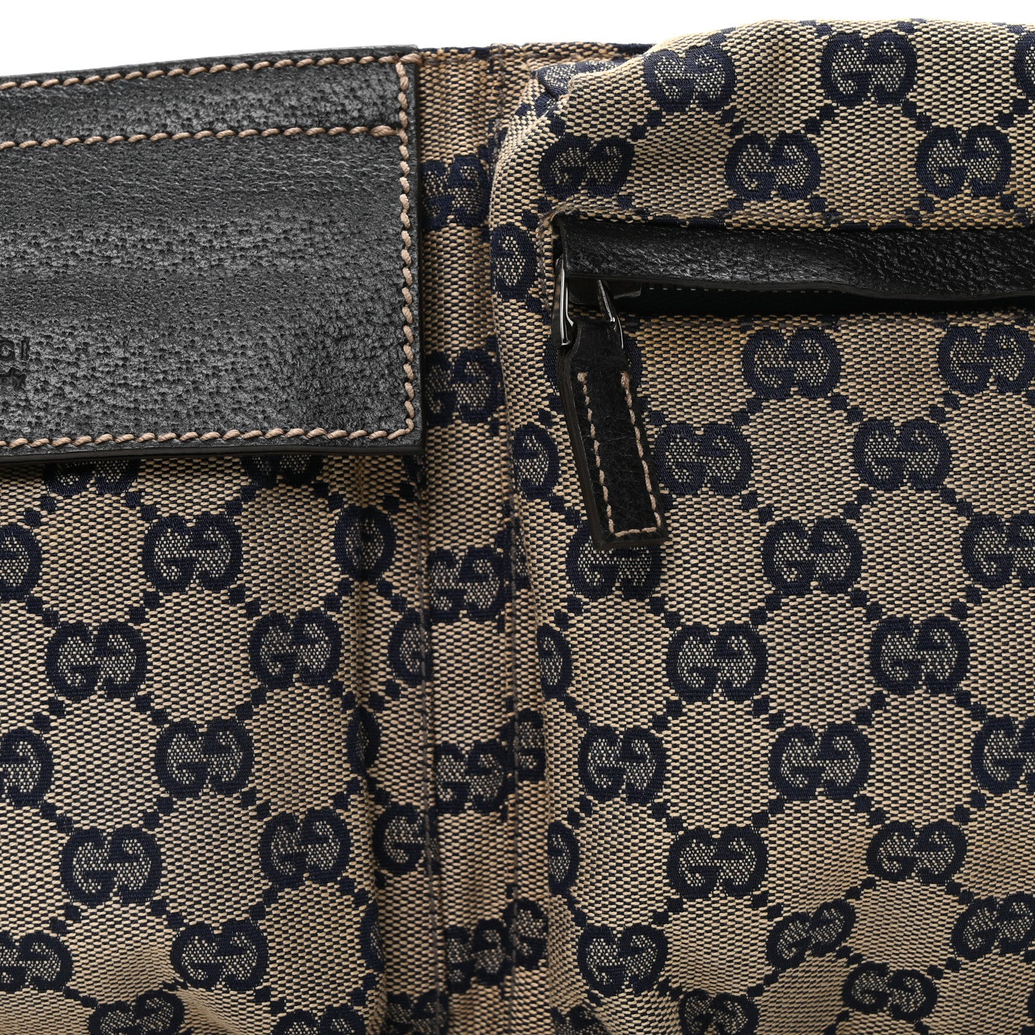Gucci GG Monogram Web Double Pocket Belt Bag Navy 8 of 10