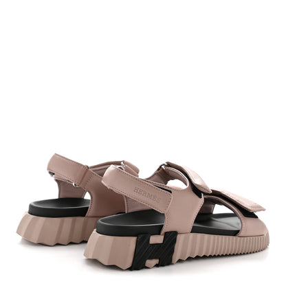 Hermes Lambskin Junior Womens Sandals 37.5 Rose Pale 5 of 10