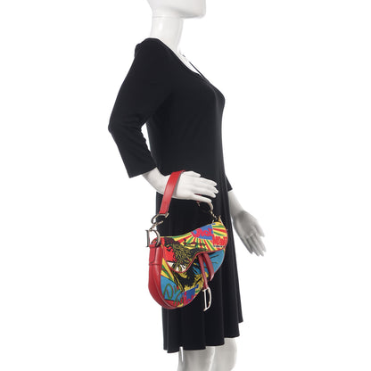 Christian Dior Canvas Bob Marley Saddle Bag Multicolor 2 of 12