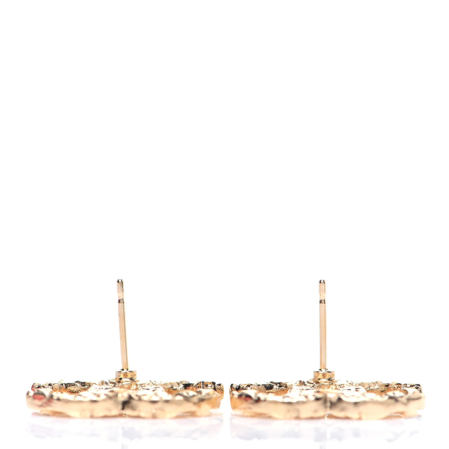 Textured CC Earrings Gold