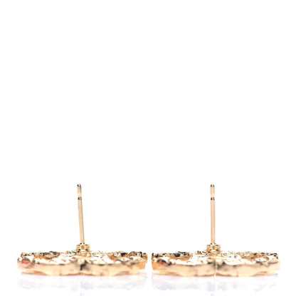 Chanel Textured CC Earrings Gold 4 of 6