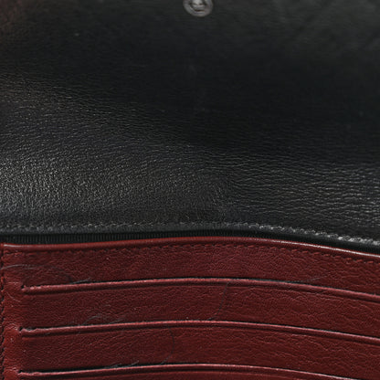 Chanel Calfskin Diamond Stitched Flap Wallet Black 10 of 15